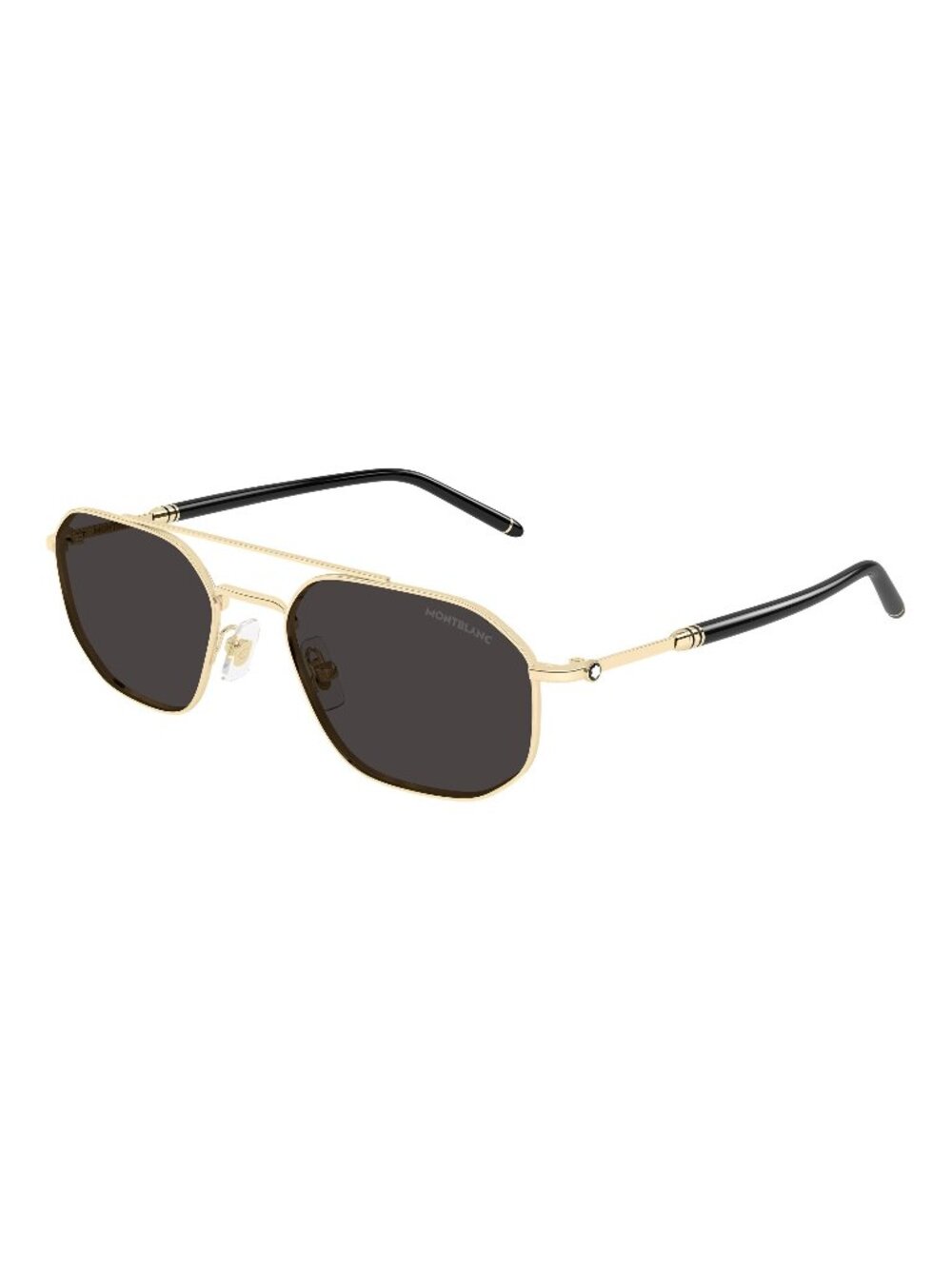 New Montblanc Men's Sunglasses Gold Grey Lens Metal Frame MB0481S 001 55